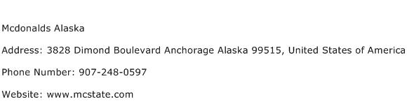 Mcdonalds Alaska Address Contact Number