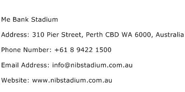 Me Bank Stadium Address Contact Number