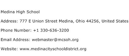 Medina High School Address Contact Number
