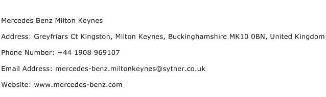 Mercedes Benz Milton Keynes Address Contact Number