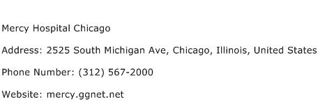 Mercy Hospital Chicago Address Contact Number