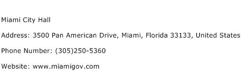 Miami City Hall Address Contact Number