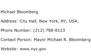Michael Bloomberg Address Contact Number