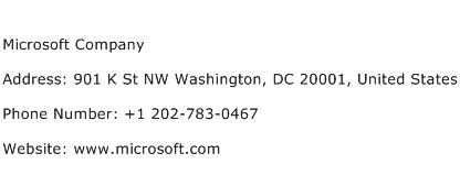 Microsoft Company Address Contact Number