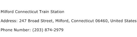 Milford Connecticut Train Station Address Contact Number