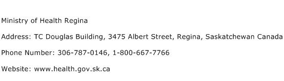 Ministry of Health Regina Address Contact Number