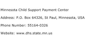 Minnesota Child Support Payment Center Address Contact Number