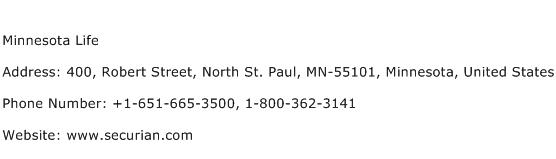 Minnesota Life Address Contact Number