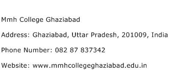 Mmh College Ghaziabad Address Contact Number