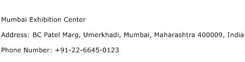 Mumbai Exhibition Center Address Contact Number