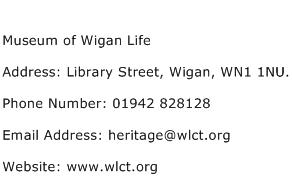 Museum of Wigan Life Address Contact Number