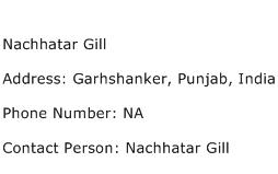 Nachhatar Gill Address Contact Number