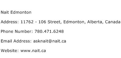 Nait Edmonton Address Contact Number
