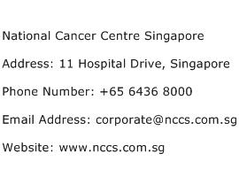 National Cancer Centre Singapore Address Contact Number