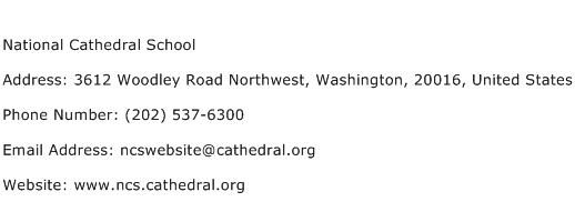National Cathedral School Address Contact Number