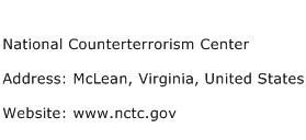 National Counterterrorism Center Address Contact Number