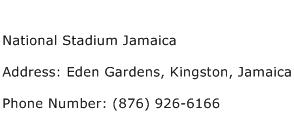National Stadium Jamaica Address Contact Number