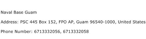 Naval Base Guam Address Contact Number