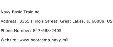 Navy Basic Training Address Contact Number