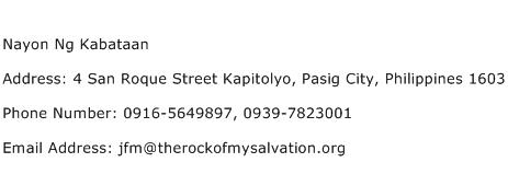 Nayon Ng Kabataan Address Contact Number