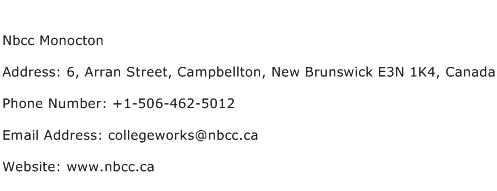 Nbcc Monocton Address Contact Number