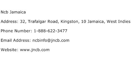 Ncb Jamaica Address Contact Number