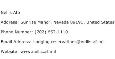 Nellis Afb Address Contact Number