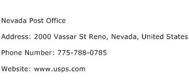 Nevada Post Office Address Contact Number