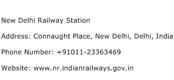 New Delhi Railway Station Address Contact Number