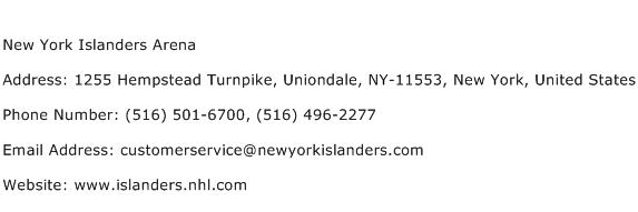 New York Islanders Arena Address Contact Number