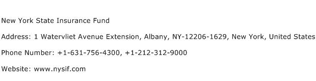 New York State Insurance Fund Address Contact Number