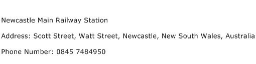 Newcastle Main Railway Station Address Contact Number