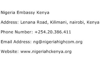 Nigeria Embassy Kenya Address Contact Number