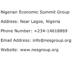 Nigerian Economic Summit Group Address Contact Number