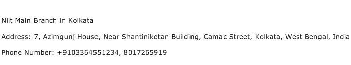 Niit Main Branch in Kolkata Address Contact Number