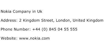 Nokia Company in Uk Address Contact Number