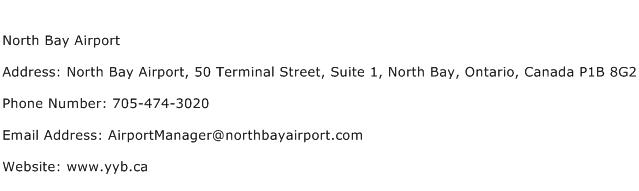 North Bay Airport Address Contact Number