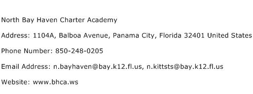 North Bay Haven Charter Academy Address Contact Number