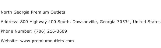 North Georgia Premium Outlets Address Contact Number