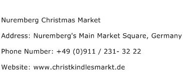 Nuremberg Christmas Market Address Contact Number