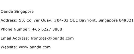 Oanda Singapore Address Contact Number