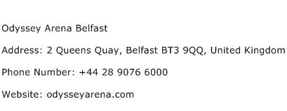 Odyssey Arena Belfast Address Contact Number