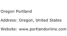 Oregon Portland Address Contact Number