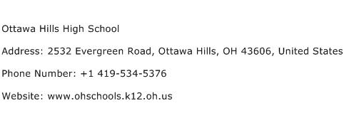 Ottawa Hills High School Address Contact Number