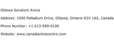 Ottawa Senators Arena Address Contact Number