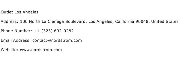 Outlet Los Angeles Address Contact Number