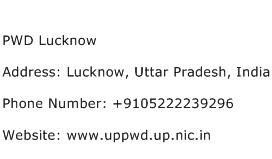 PWD Lucknow Address Contact Number