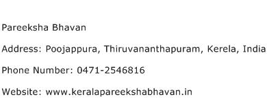 Pareeksha Bhavan Address Contact Number