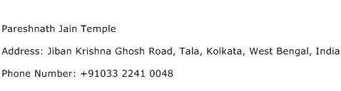 Pareshnath Jain Temple Address Contact Number