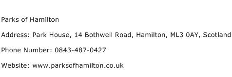 Parks of Hamilton Address Contact Number